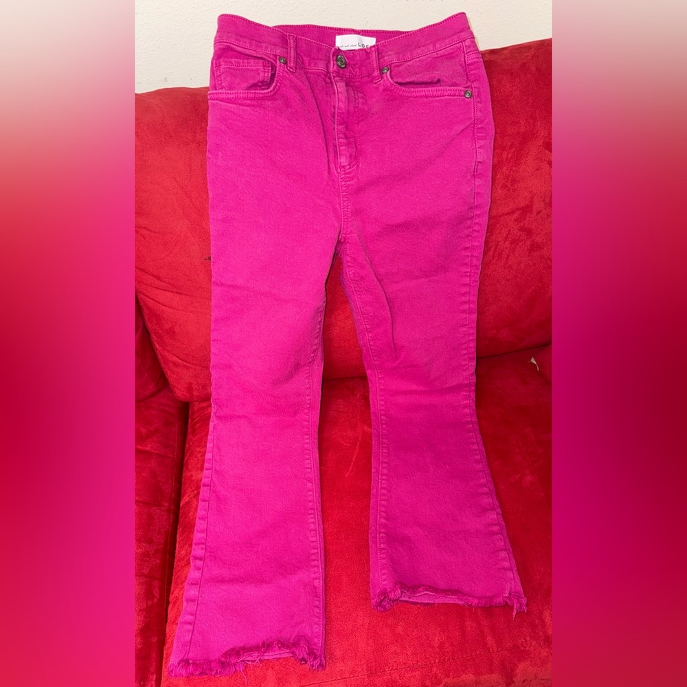 LOFT Fuchsia Denim Jeans
